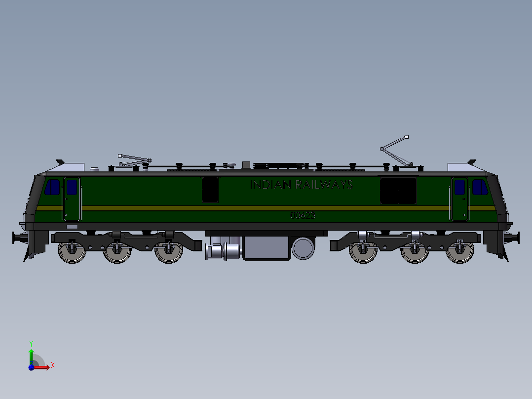 WAG-9印度铁路机车前视图