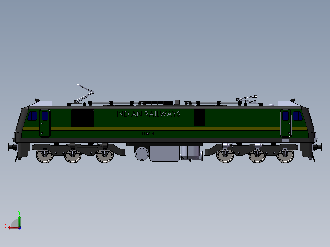 WAG-9印度铁路机车后视图