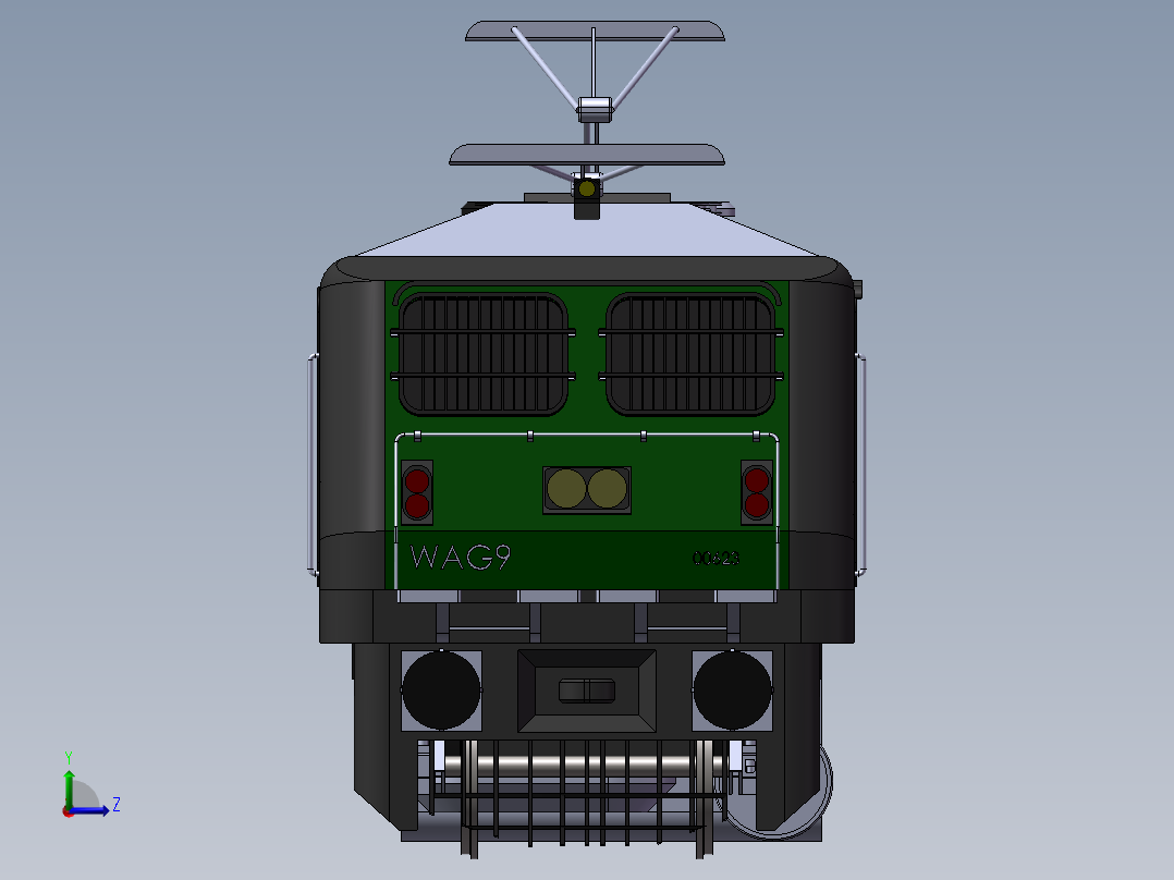 WAG-9印度铁路机车左视图