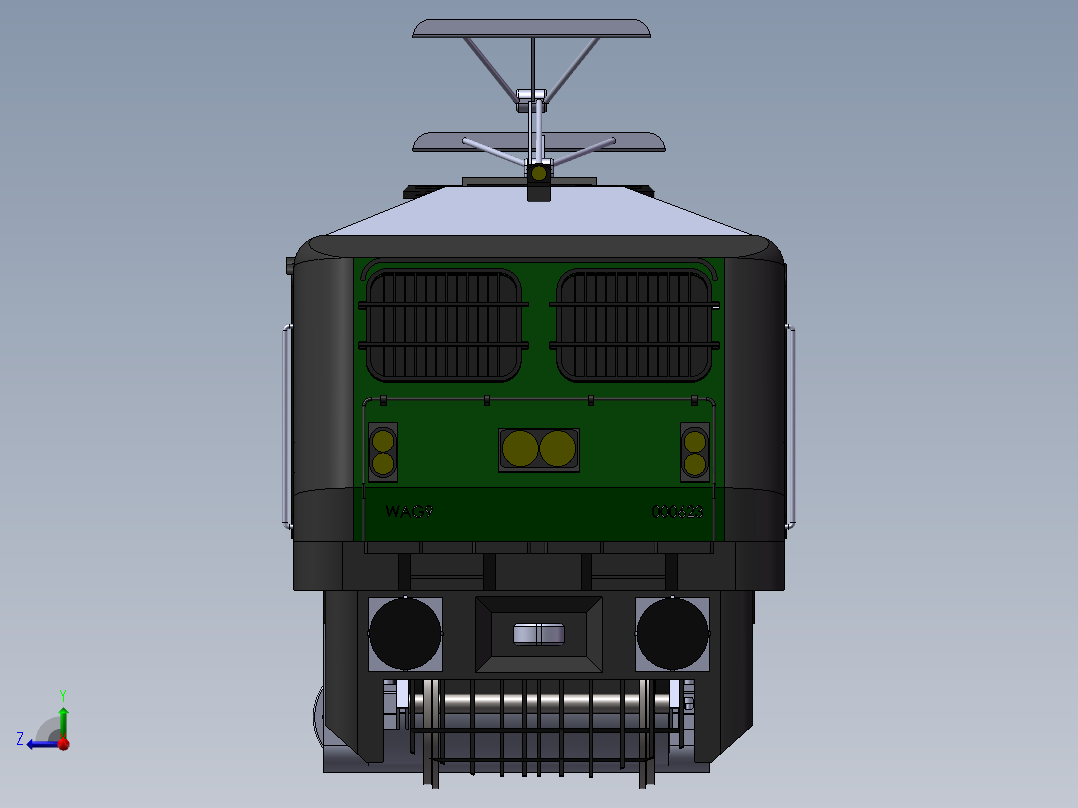 WAG-9印度铁路机车右视图