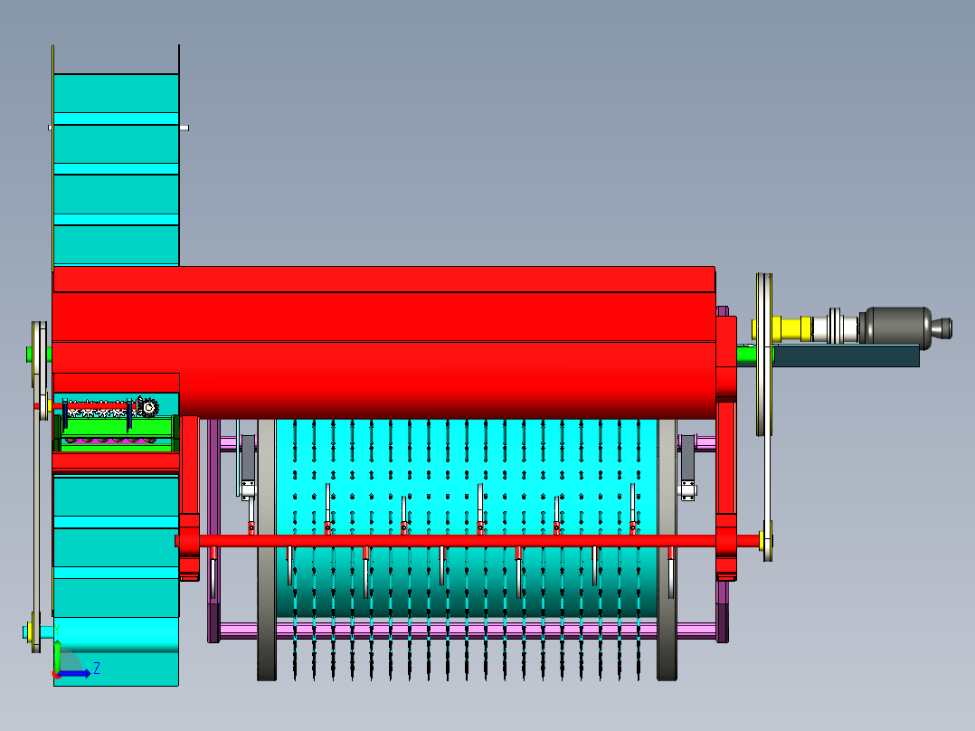 打瓜收获机左视图
