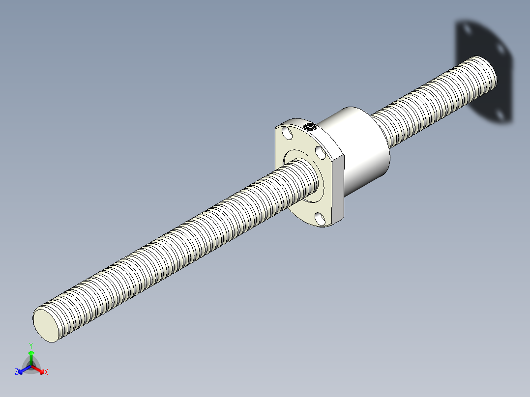 SFV滚珠丝杆正等轴测图