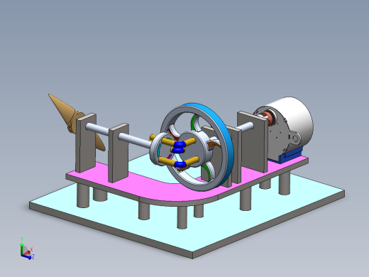 90度无齿轮传动弯头机构3D数模图纸 Solidworks设计