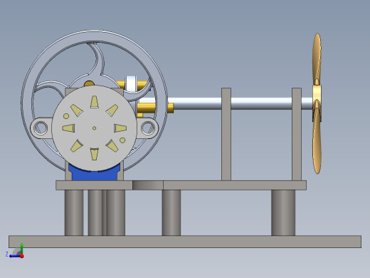 90度无齿轮传动弯头机构3D数模图纸 Solidworks设计右视缩略图