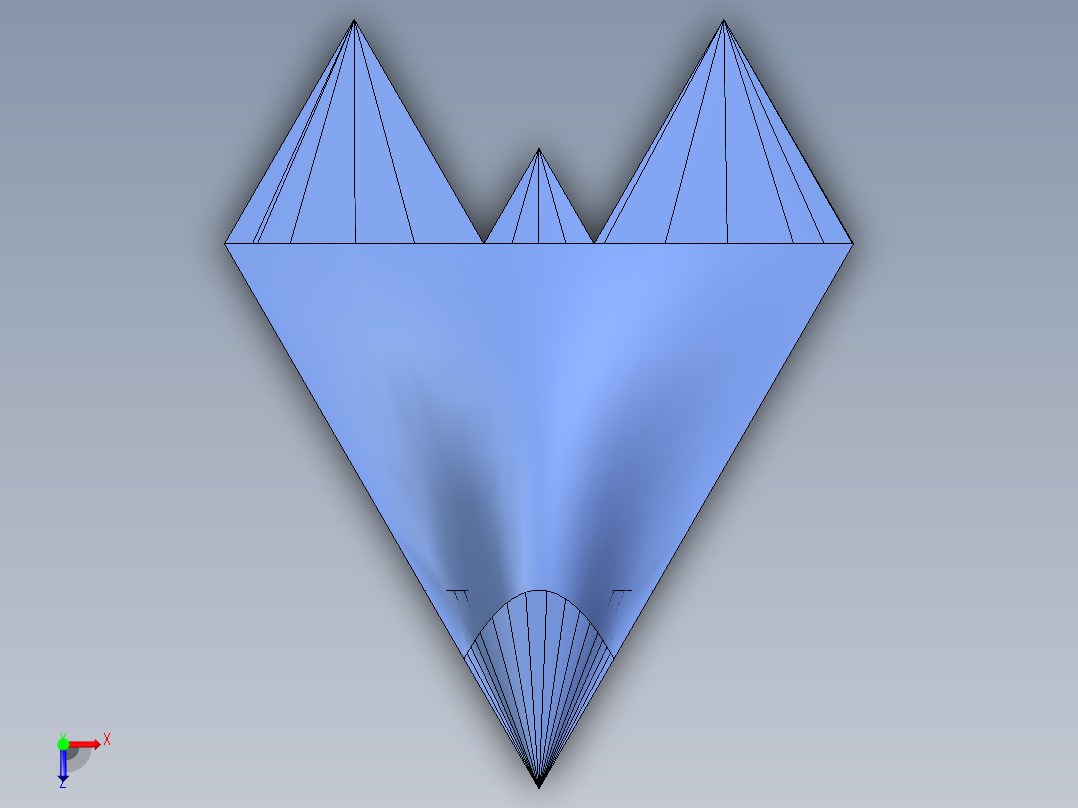 无人隐身飞机俯视图