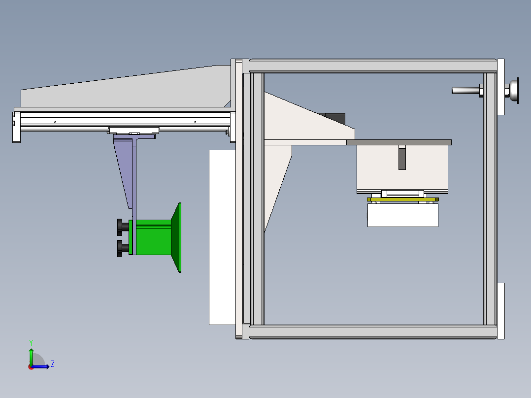 便捷式三维打印机左视图