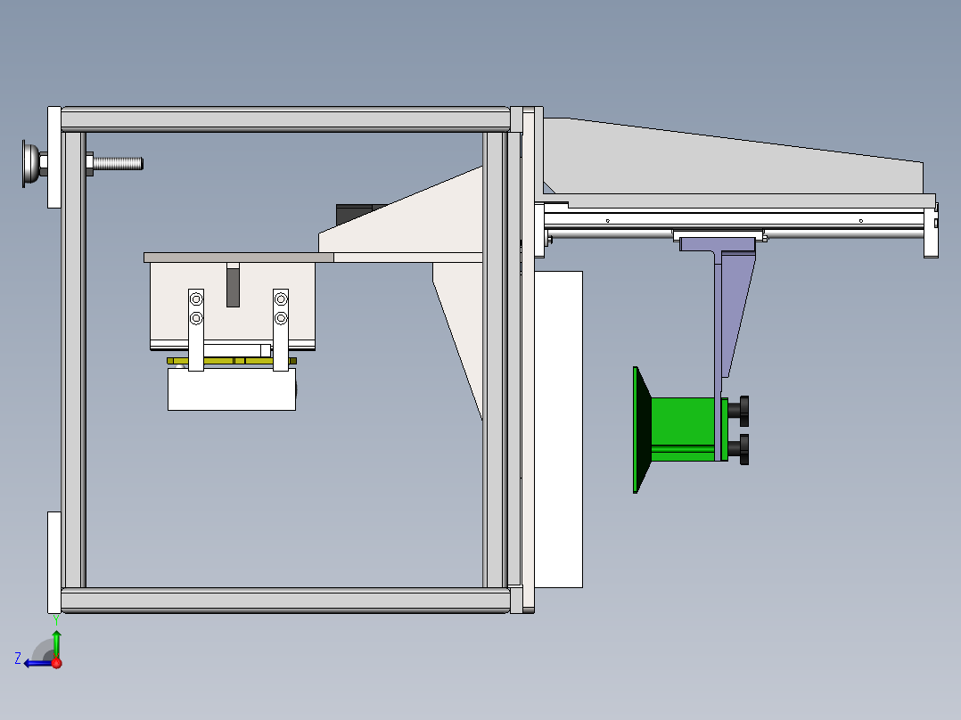 便捷式三维打印机右视图