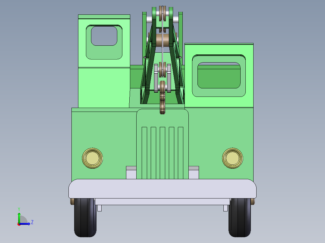 卡车起重机左视图