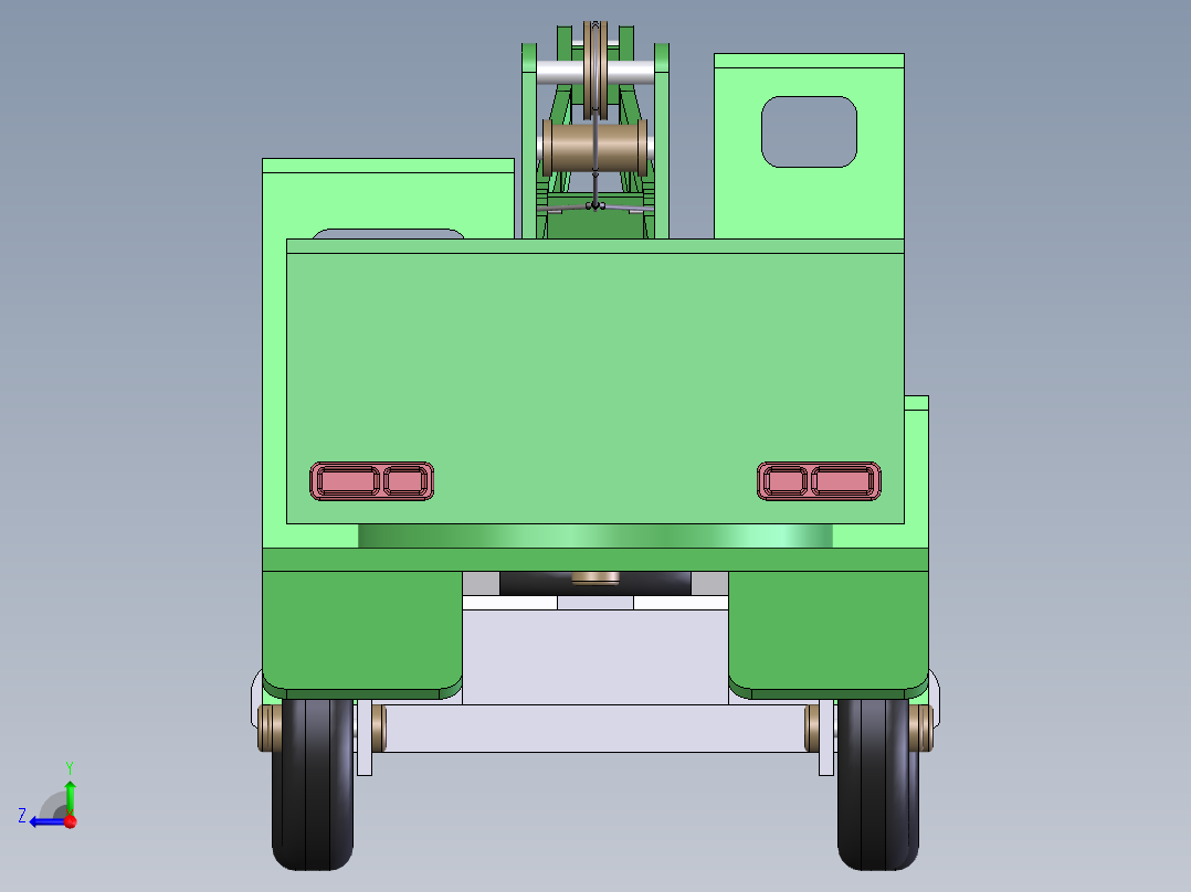 卡车起重机右视图