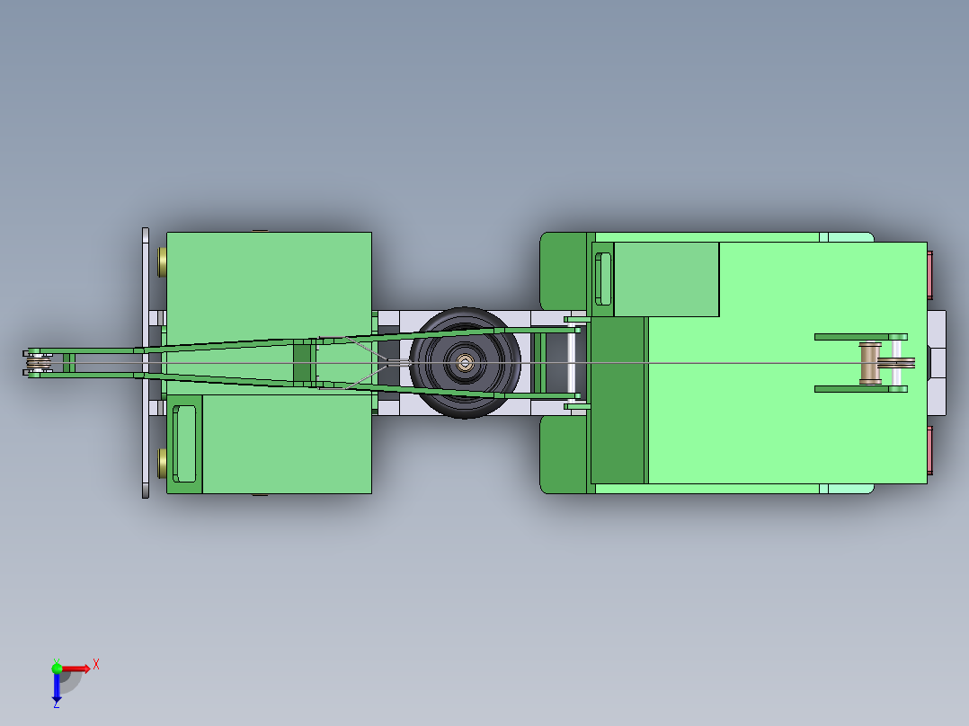 卡车起重机俯视图