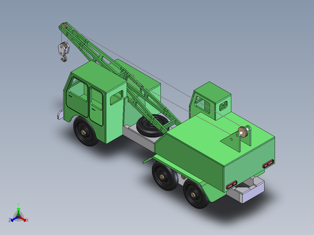 卡车起重机正等轴测图