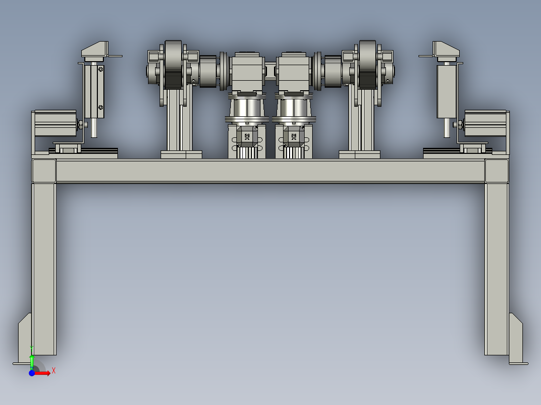 隔条输送组件前视图