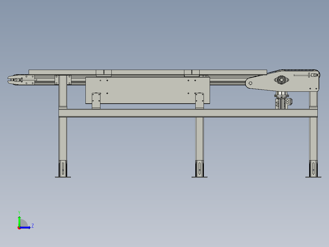 隔条输送组件左视图
