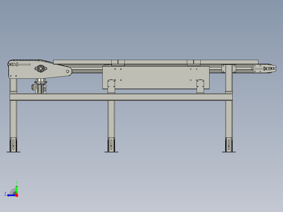 隔条输送组件右视图
