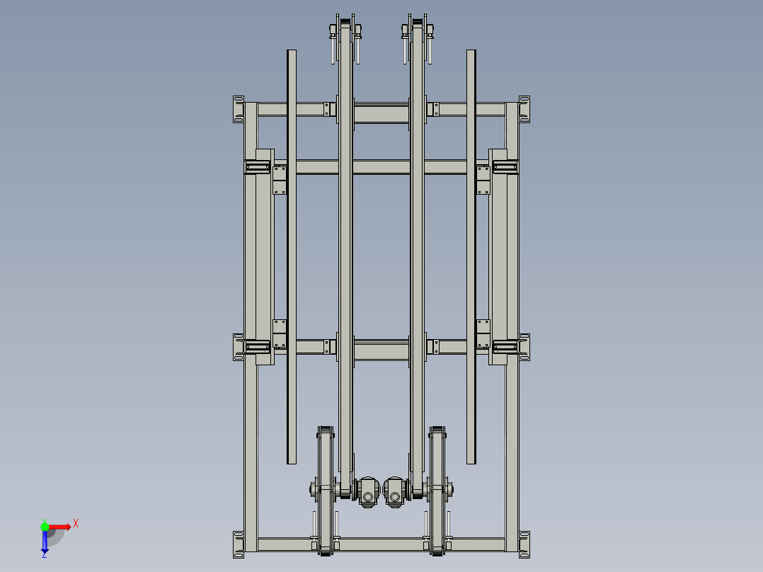 隔条输送组件俯视图