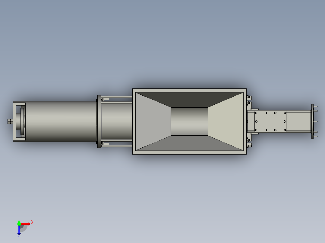 管式过滤机俯视图