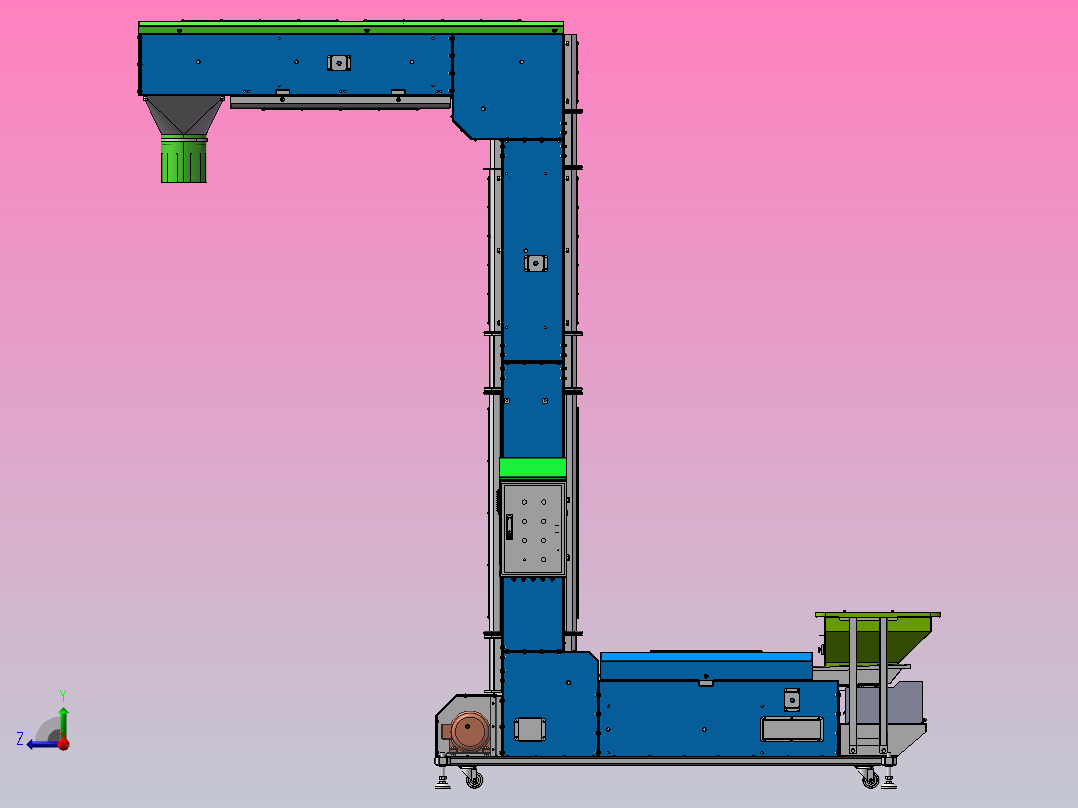 A3 Z型斗式提升机右视图