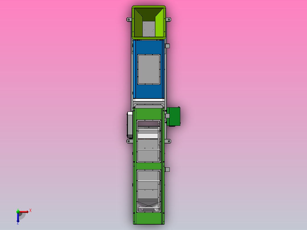 A3 Z型斗式提升机俯视图