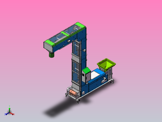 A3 Z型斗式提升机正等轴测缩略图