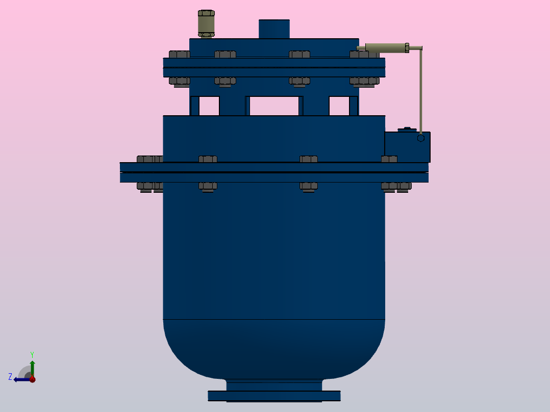 QSP型全压高速排气阀[QSP-10-DN100]右视图