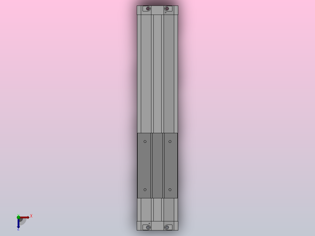 MY3B系列机械接合式无杆气缸（直线导轨型）[MY3B63TN-400]俯视图