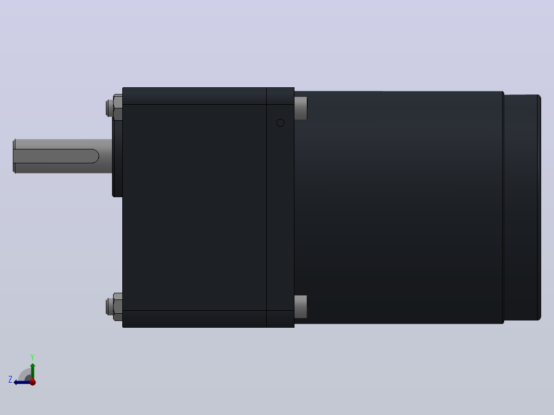 70AC(15W)微型交流（圆轴）组合型电机[70YS15WDV22-70GK6HK]右视图