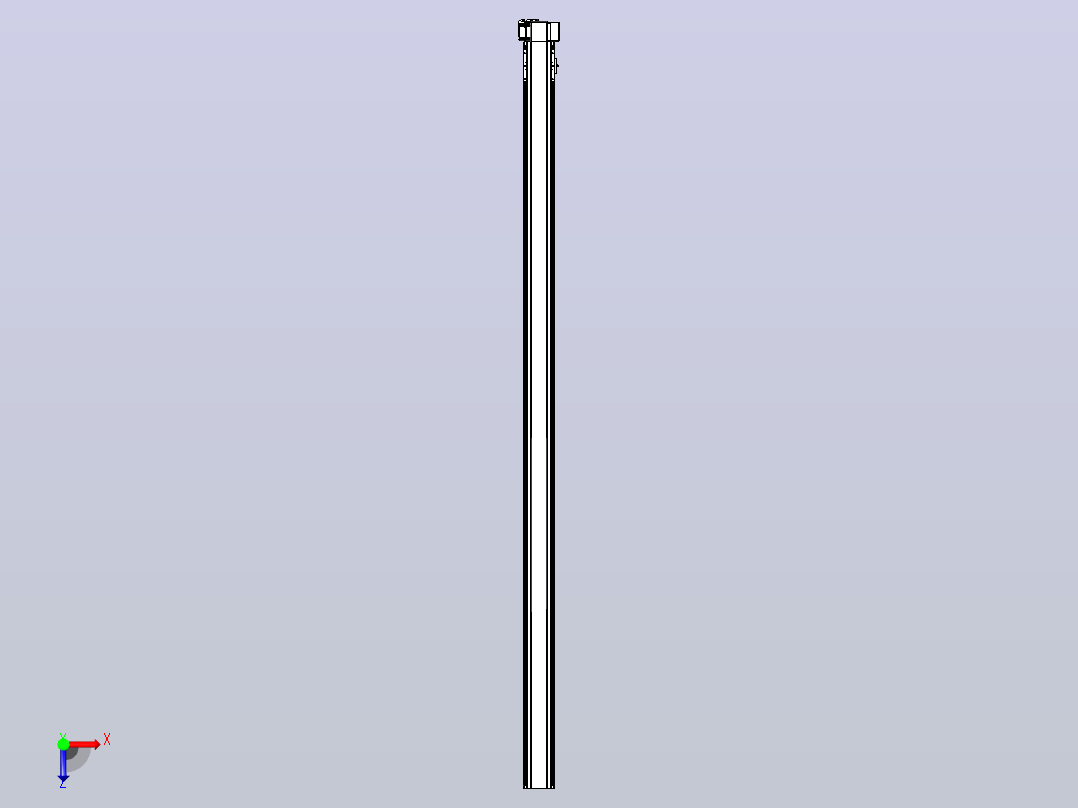 皮带直线轴半封闭可选导轨TPA-HNB-105D-90-L2350-LP-C-P20-N3俯视图