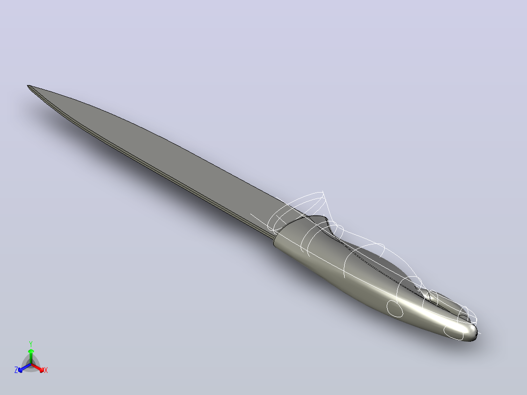 炊具刀模型主视图