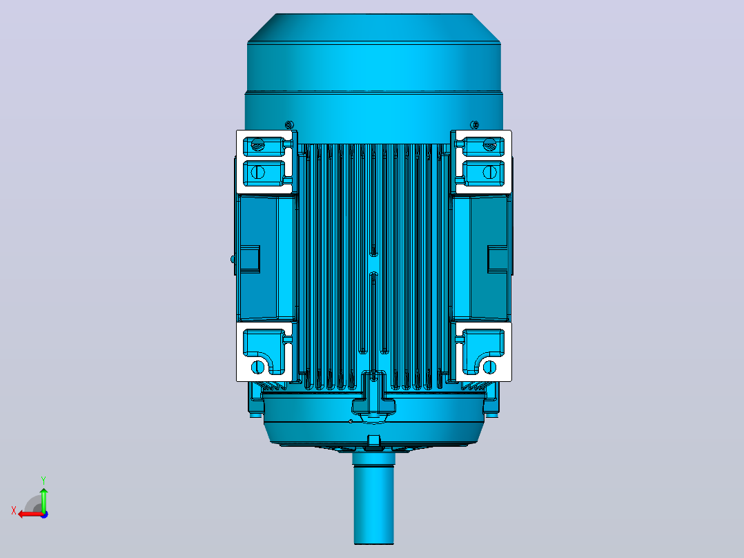 电机- ABB M2BAX200M_B3后视图