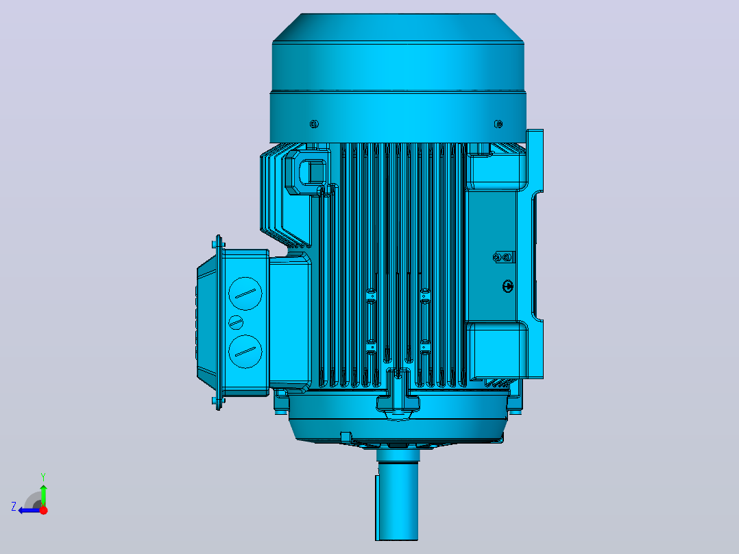 电机- ABB M2BAX200M_B3右视图