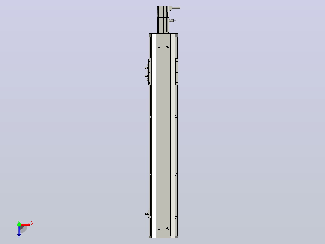 SYS12-BC-450-100W滚珠花健、支撑座、滚珠丝杠、交叉导轨、直线模组.STEP俯视图