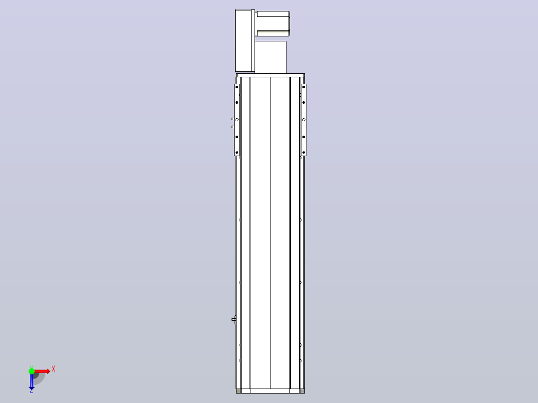 MTB22M标准皮带滑台[MTB22M-L40-650-R-P75-C3]俯视图