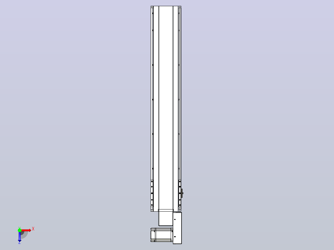 皮带直线轴半封闭可选导轨TPA-HNB-175D-140-L900-MR-C-P75-N3俯视图