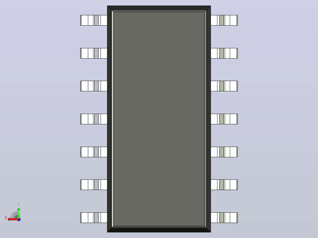 106x SOIC 封装（小外形集成电路）SOIC127P600X175-14AN后视图