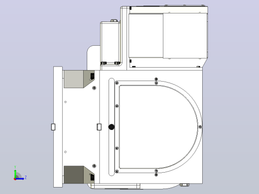 TJR第五轴转台结构3D图纸+step+f3d格式左视缩略图