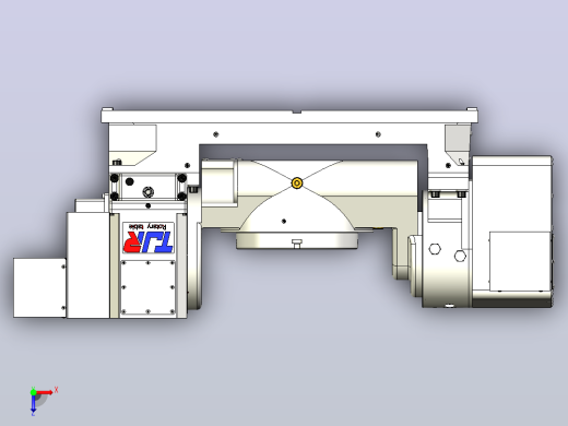 TJR第五轴转台结构3D图纸+step+f3d格式俯视缩略图