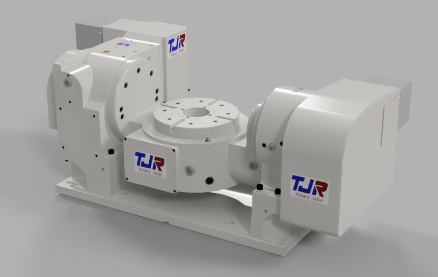 TJR第五轴转台结构3D图纸+step+f3d格式