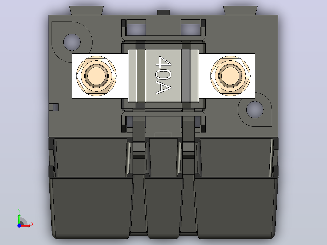 接线端子fuseholder-midi-with-40a-fuse-1 2 STP前视图