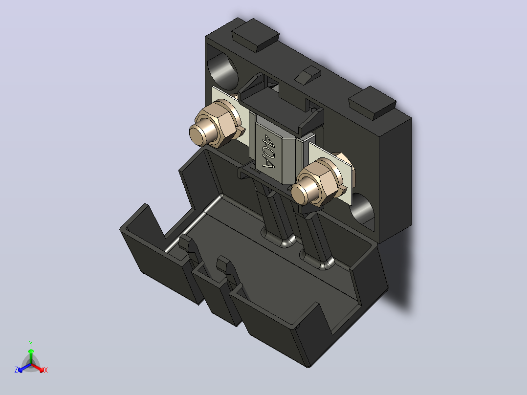 接线端子fuseholder-midi-with-40a-fuse-1 2 STP正等轴测图