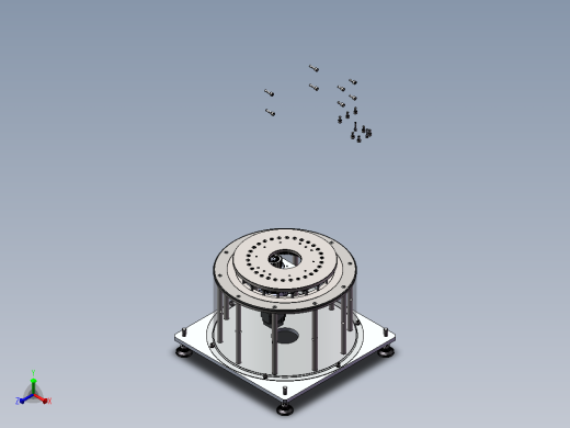 四自由度圆柱坐标机器人机械手正等轴测缩略图