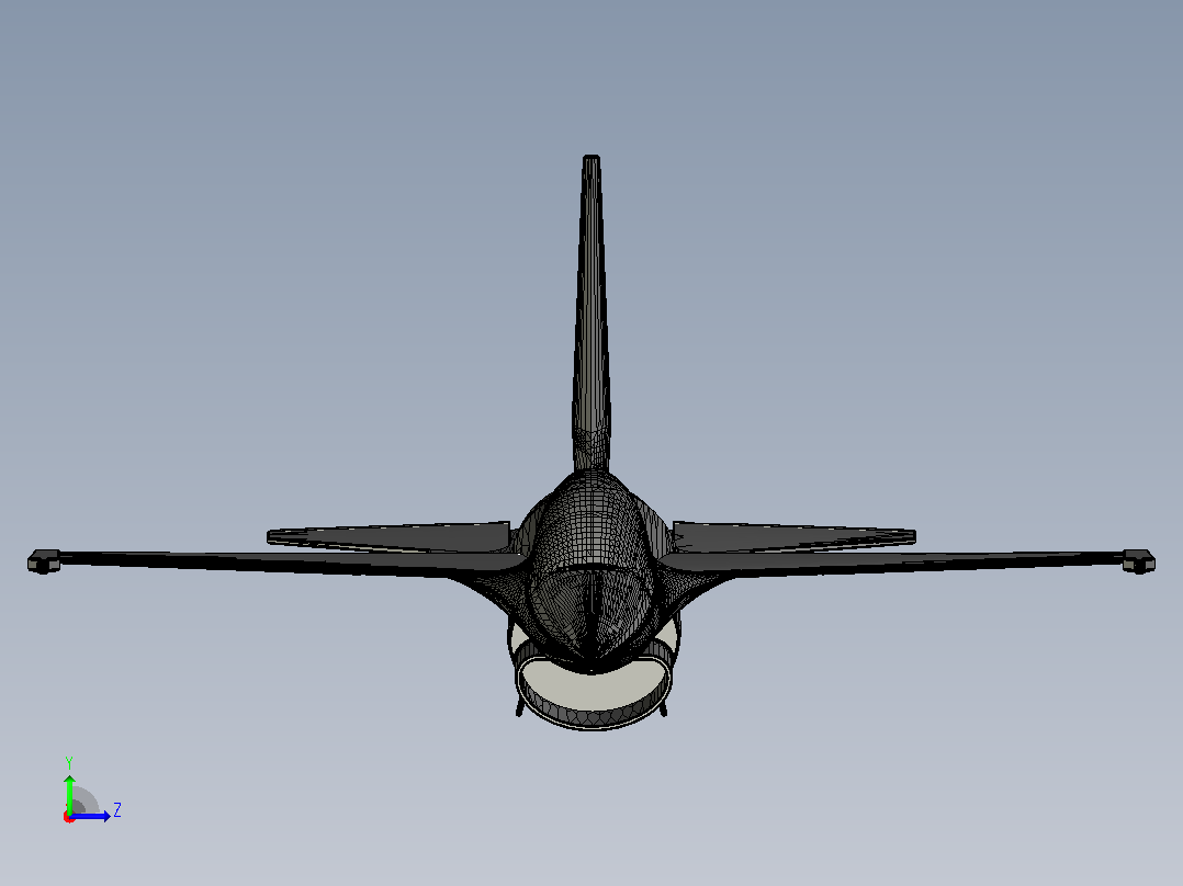 f16-falcon飞机左视图
