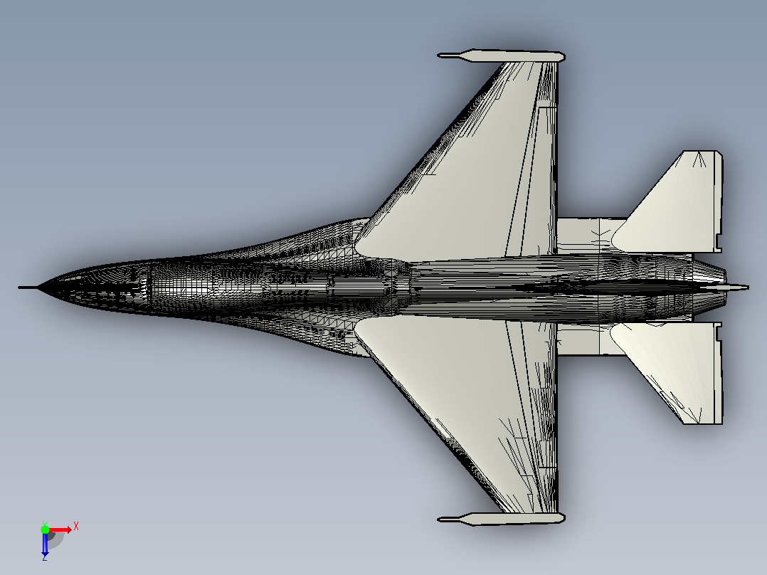 f16-falcon飞机俯视图