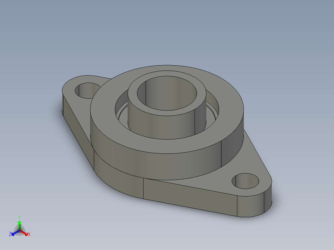 FLU207-SUS-C1不锈钢菱形轴承座主视图
