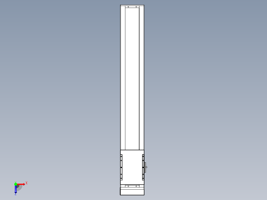 滚珠丝杠直线轴带导轨全封闭TPA-HCR-120D-1610C-L700-MP-Y-P40-N3俯视图