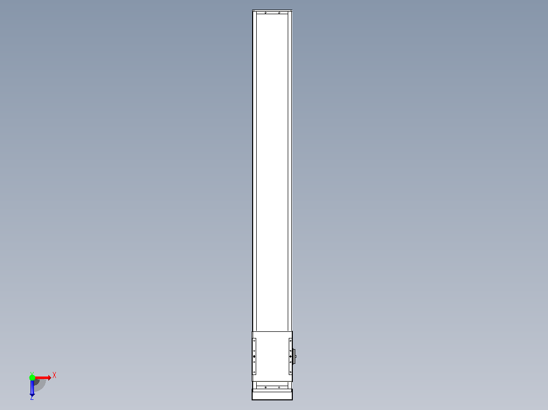 滚珠丝杠直线轴带导轨全封闭TPA-HCR-140D-2010C-L1100-MP-Y-P40-N3俯视图