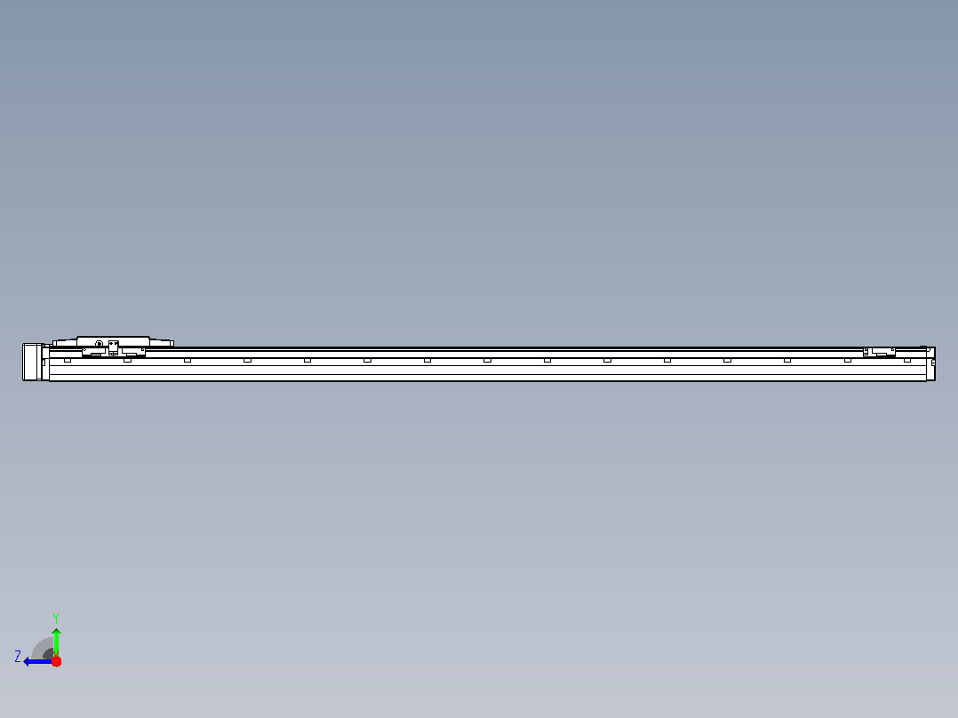 滚珠丝杠直线轴内置导轨TPA-GCR-120-1610C-L1250-MR-M40-N3右视图