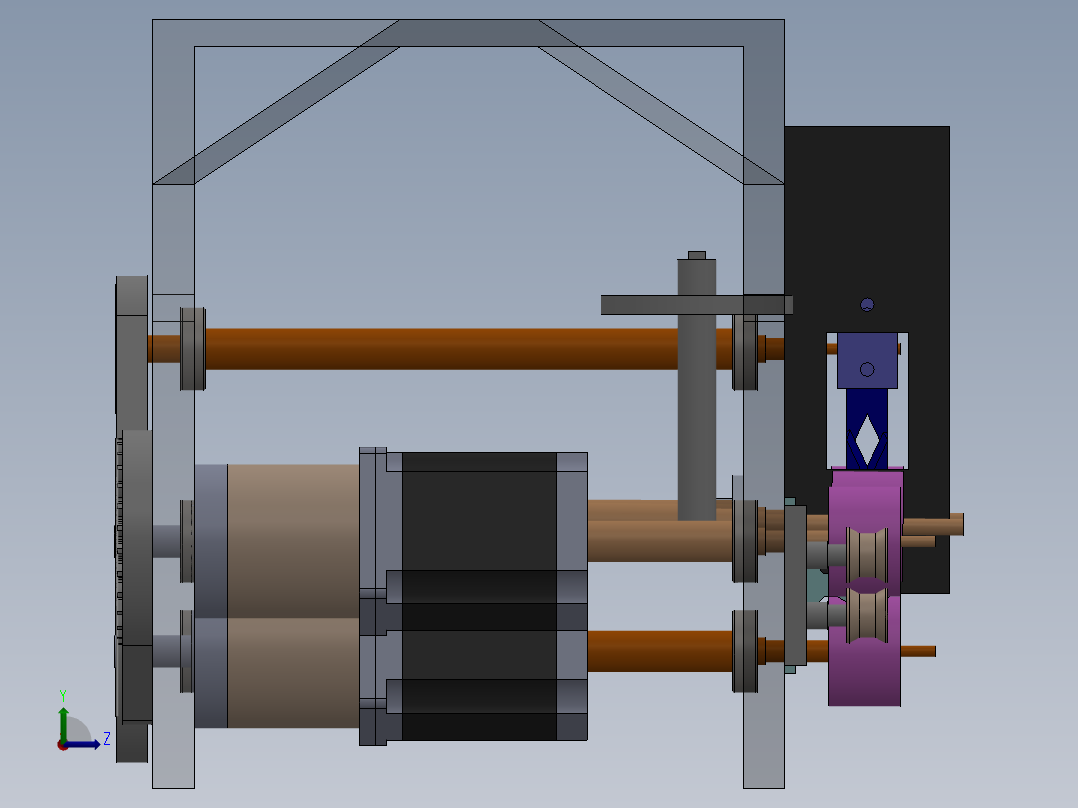 剥线机3D模型左视图
