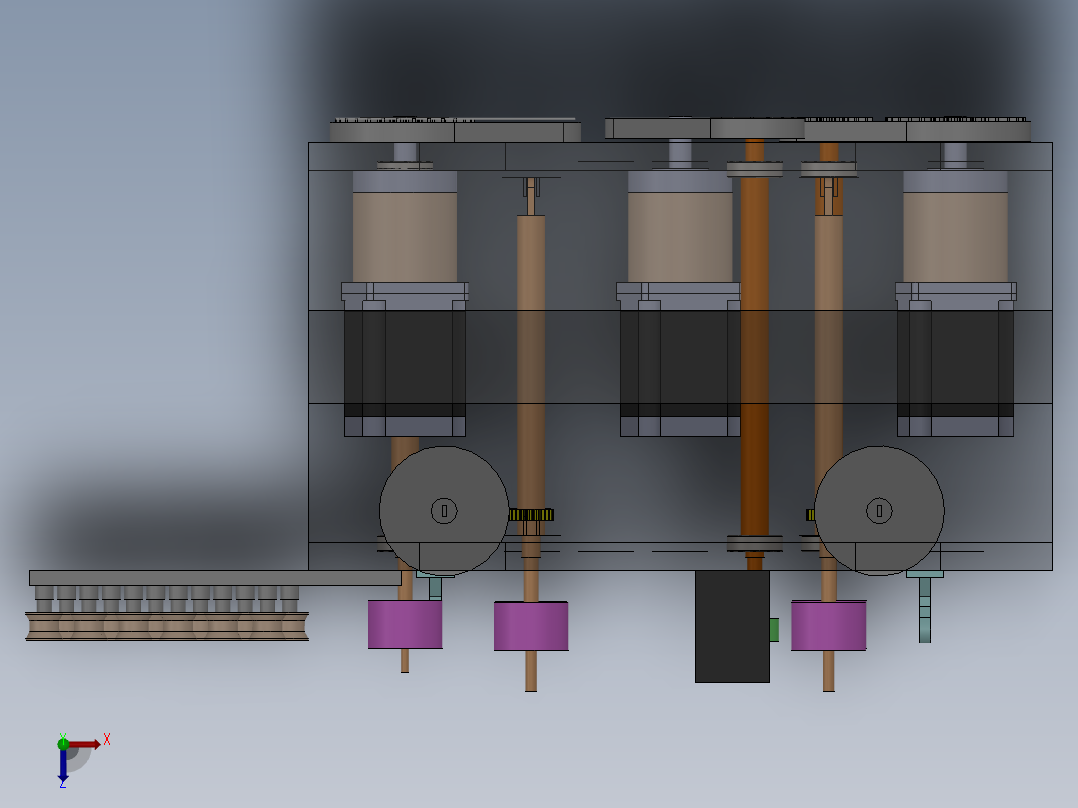 剥线机3D模型俯视图