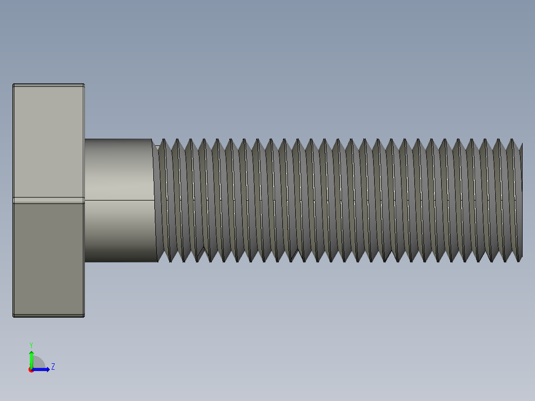 螺栓三维图左视图