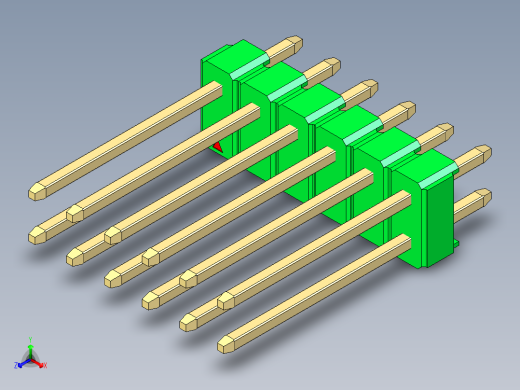 彩色公头100mil（2.54mm）系列-DS1021_green_2x06p_100mil_Type5_rev1.0